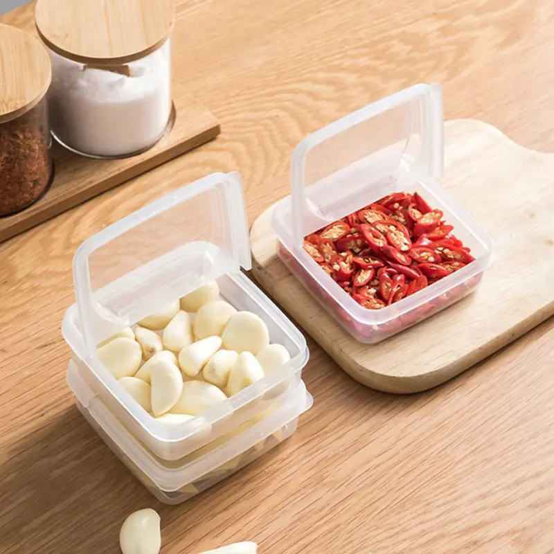 1PC Transparent Portable Refrigerator Cheese Storage Box Fresh-keeping Organizer For Fruit Vegetable Butter
