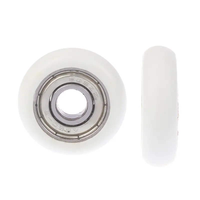 1Pc 608 ZZ Nylon POM Round Roller Wheel 8x30x8.5mm POM Wrapped Bearing Pulley Plastic Wheel For Smooth Motion Applications