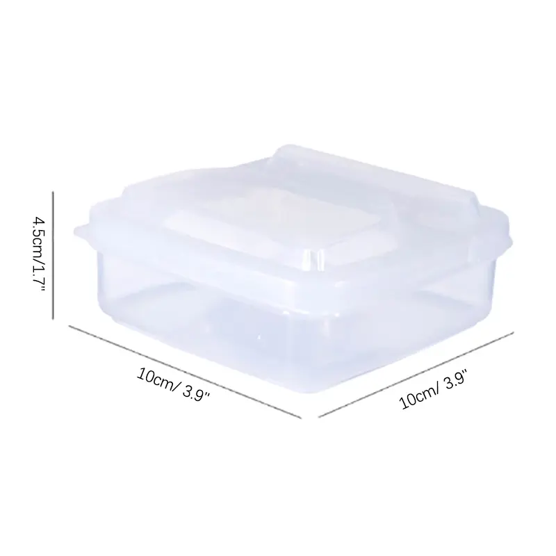1PC Transparent Portable Refrigerator Cheese Storage Box Fresh-keeping Organizer For Fruit Vegetable Butter