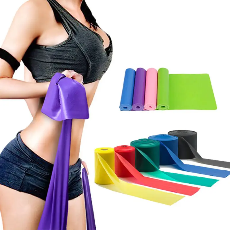 155cm Yoga Tension Band Resistance Bands Yoga Gym Elastic Gum Strength Pilates Cross Fit Rubber Pull Band Sports Exercise Band
