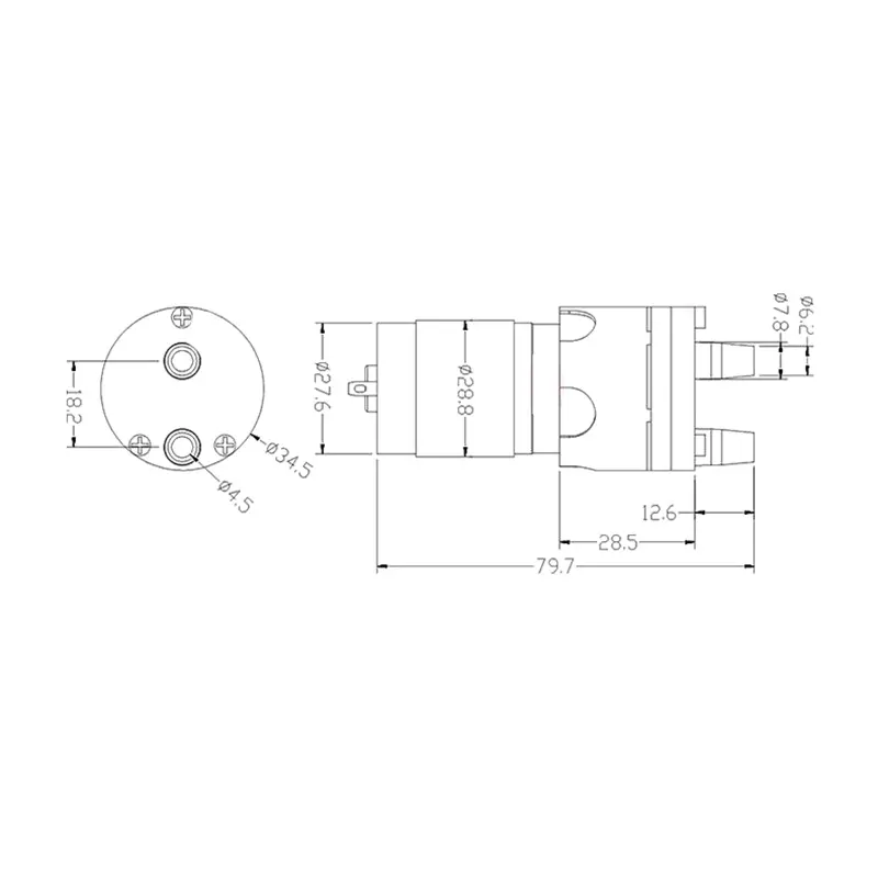 1PC 365 Micro Water Pump Motor DC 12V Self Priming Pump Silent Electric Diaphragm Pump Large Flow 1.5L/Min ABS Food Grade