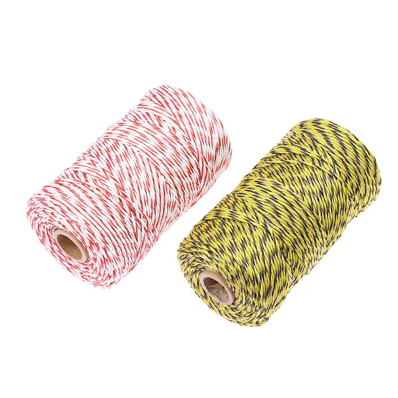 200M Roll Electric Fence Rope wire With Steel Rope For Horse Animal Fencing Ultra Low Resistance Wire