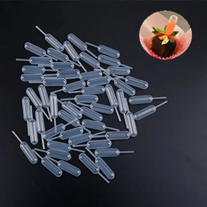 100pcs Disposable Plastic Squeeze Dropper 4ml Transfer Pipettes For Cupcake Baking And Cooking Supplies