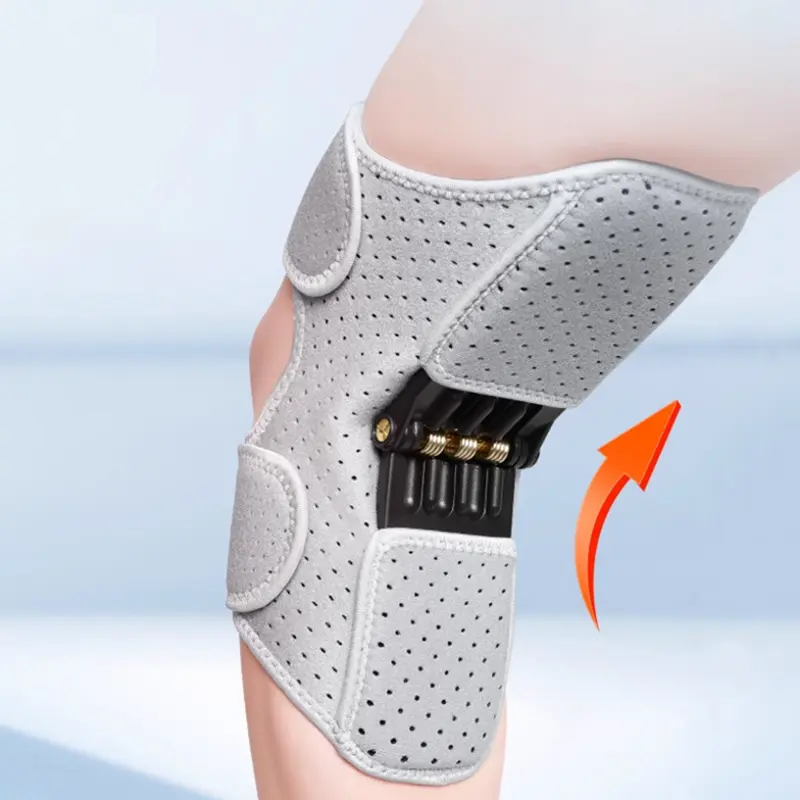 Powerful Rebound Springs Knee Booster Non-Slip Breathable Knee Assistive Device Adjustable Spring Stabilizer Brace Joint Support