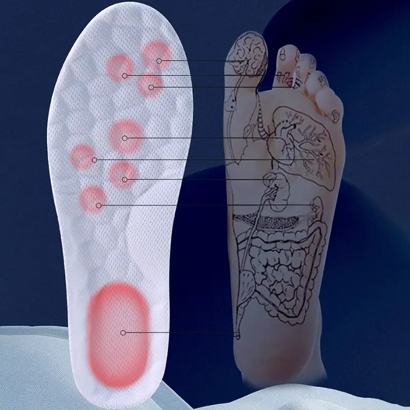 High Elasticity Latex Sport Insoles Soft Arch Support Orthotic Shoe Pads Breathable Deodorant Shock Absorption Cushion