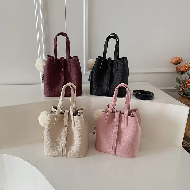 LEFTSIDE Vintage Small PU Leather Shoulder Bags for Women Bucket Crossbody Bag 2025 Winter Luxury Designer Purses and Handbags