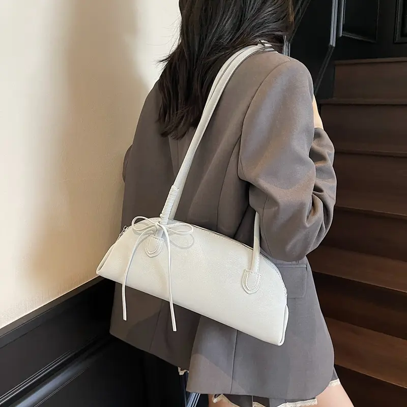 LEFTSIDE Women PU Leather Design Underarm Shoulder Bag 2025 New Trendy Crossbody Bag Ladies Hand Bag Female Handbags and Purses