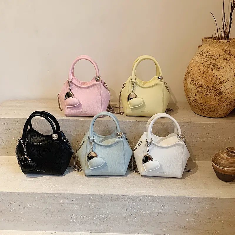 LEFTSIDE PU Leather Small Crossbody Bags Lady Shoulder Bag for Women 2025 New Short Handle Hand Bags Retro Chain Handbags