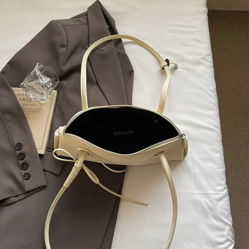 LEFTSIDE Women PU Leather Design Underarm Shoulder Bag 2025 New Trendy Crossbody Bag Ladies Hand Bag Female Handbags and Purses