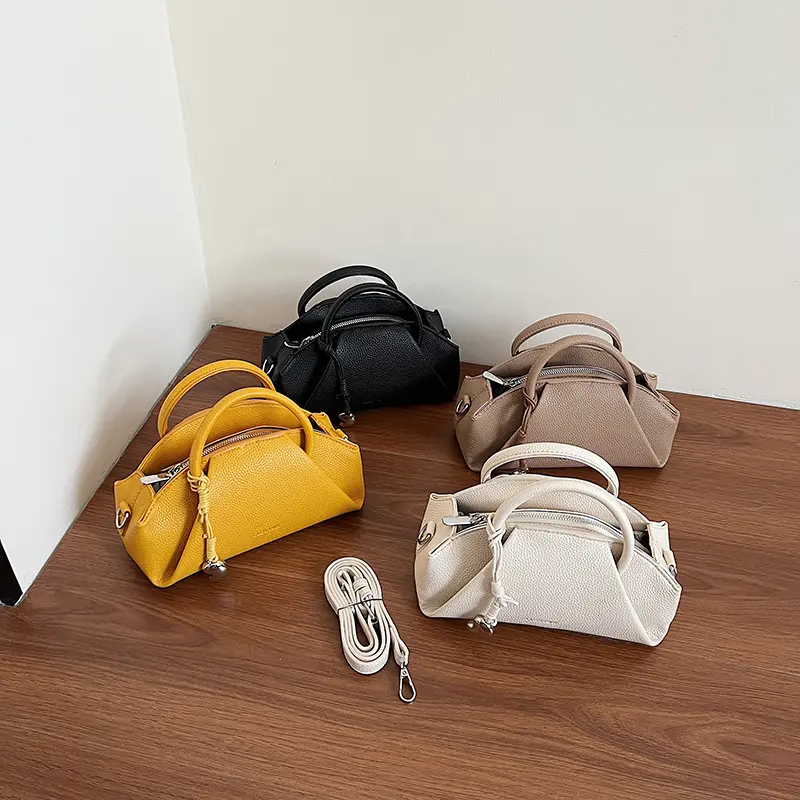 LEFTSIDE Small Round Short Handle Shoulder Bags for Women 2025 Summer New Trend Crossbody Bag Females ​Handbags and Purses