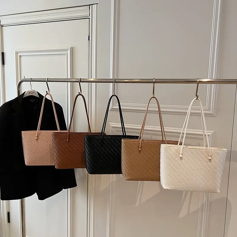 LEFTSIDE Weave PU Leather Shoulder Bags for Women 2025 Luxury Brand Designer New Hand Bag Females Tote Bags Handbags