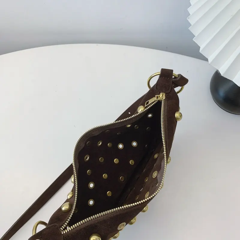 LEFTSIDE  Rivets Design Mini PU Leather Crossbody Bags for Women 2025 Punk Style Trend Female Shoulder Bag Handbags and Purses