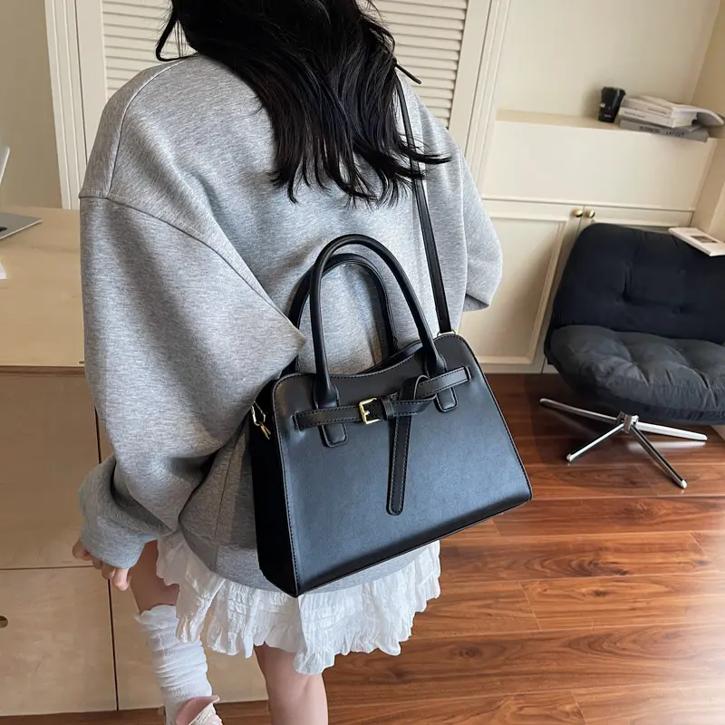 LEFTSIDE 2025 Red New Luxury Small PU Leather Solid Color Handbags and Purses Women's Crossbody Bag Short Handle Shoulder Bags