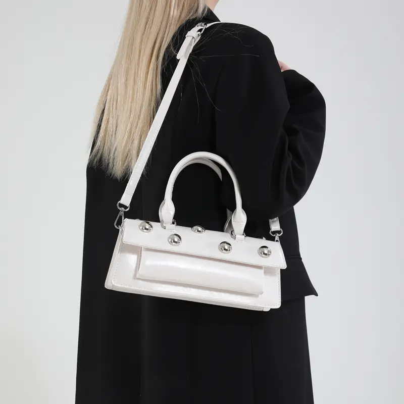 LEFTSIDE Retro Small Rivets PU Leather Shoulder Bag for Women 2025 Trend  Y2K Luxury Handbags and Purses Females Crossbody Bags