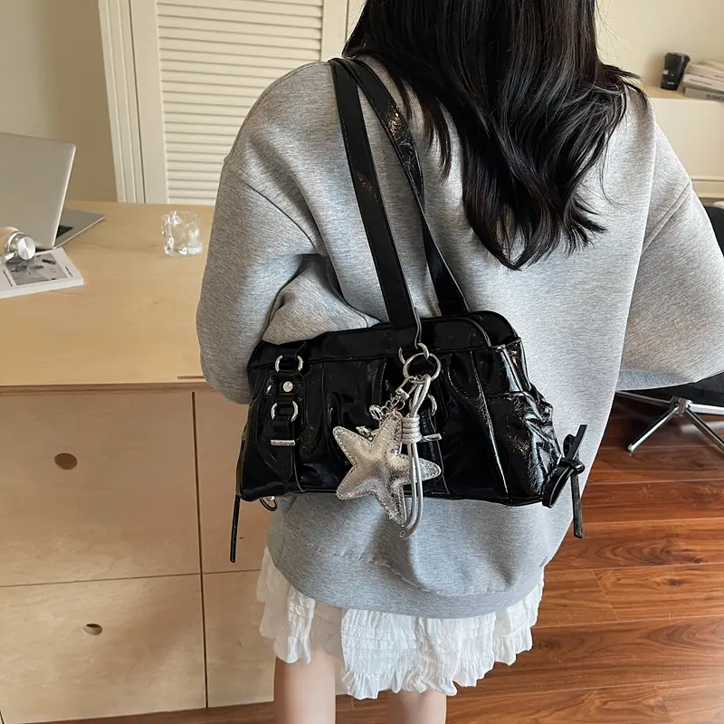 LEFTSIDE Small PU Leather Shoulder Bags for Women 2025 Luxury Designer New Fashion Underarm Bag Females Handbags and Purses