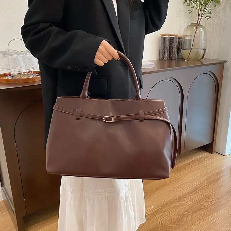 LEFTSIDE PU Leather Tote Bags for Women 2024 Winter Y2K New Luxury Short Handle Shoulder Bag Fashion Designer Hand Bag Handbags