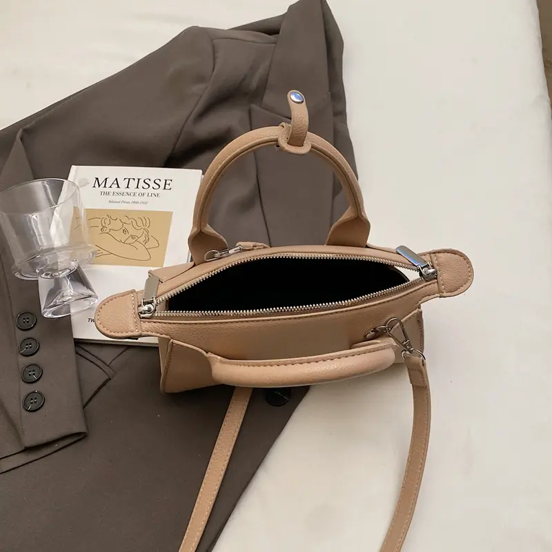 LEFTSIDE PU Leather Small Crossbody Bags Lady Shoulder Bag for Women 2025 New Short Handle Hand Bags Retro Handbags And Purses