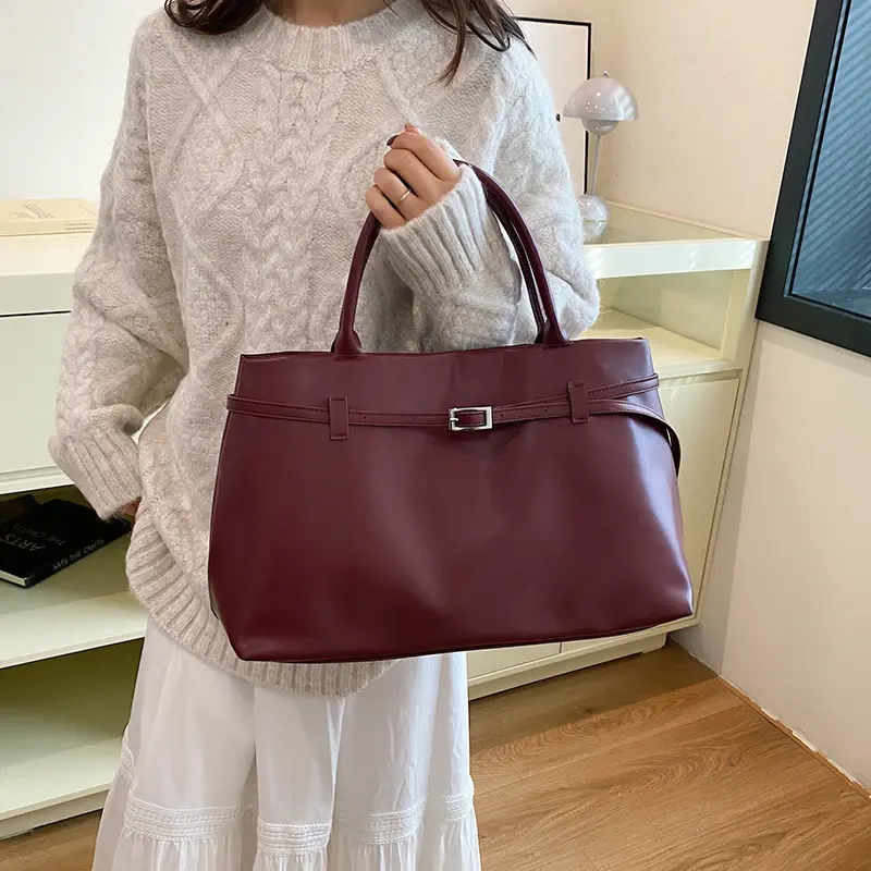 LEFTSIDE PU Leather Tote Bags for Women 2024 Winter Y2K New Luxury Short Handle Shoulder Bag Fashion Designer Hand Bag Handbags