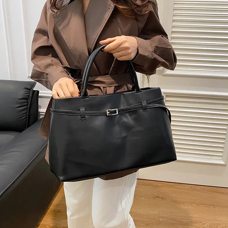 LEFTSIDE PU Leather Tote Bags for Women 2024 Winter Y2K New Luxury Short Handle Shoulder Bag Fashion Designer Hand Bag Handbags