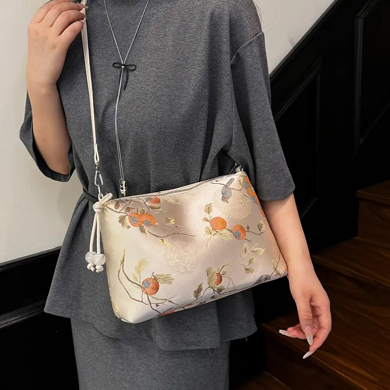 LEFTSIDE Chinese Style Small Underarm Bags for Women 2025 Embroidery Shoulder Bags Females High Quality Handbags Crossbody Bag