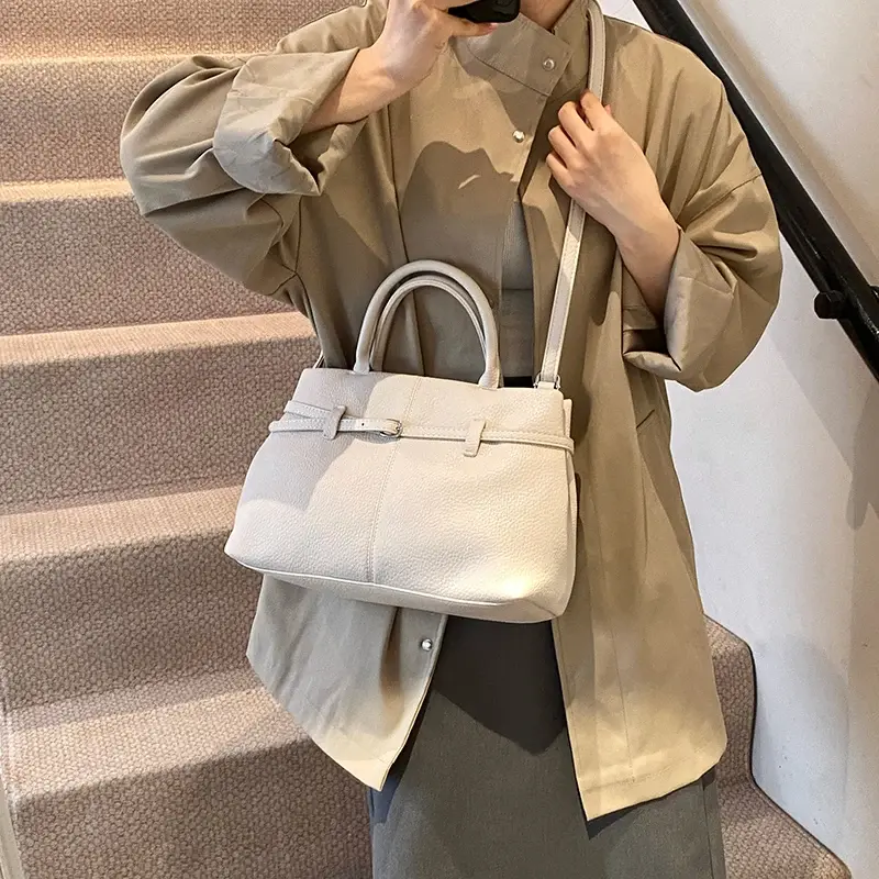 LEFTSIDE Retro Belt Design PU Leather Underarm Bags For Women 2024 Winter Y2K Female Fashion Tote Bag Shoulder Bag Handbags