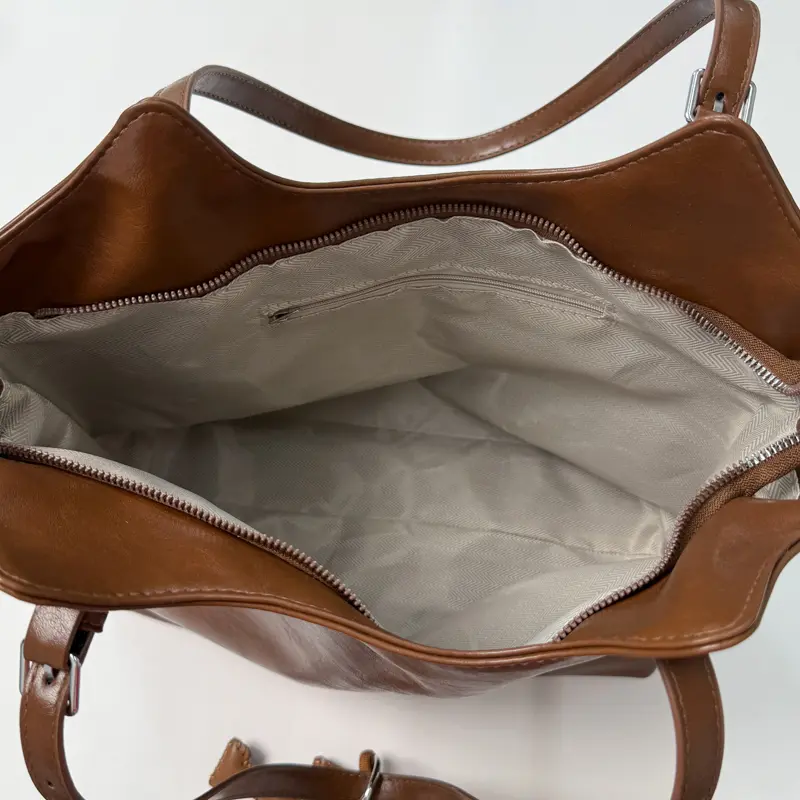 LEFTSIDE Design PU Leather Underarm Bags for Women 2025 Trend Female Luxury Brand Retro Shoulder Tote Bag Handbags and Purses