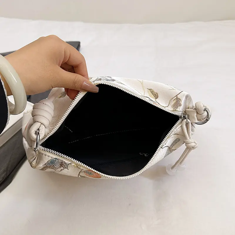 LEFTSIDE Chinese Style Small Underarm Bags for Women 2025 Embroidery Shoulder Bags Females High Quality Handbags Crossbody Bag