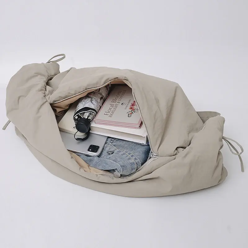 LEFTSIDE Design Nylon Large Soft Shoulder Crossbody Bag for Women 2025 Winter Trend Fashion Y2K New Underarm Bags Handbags