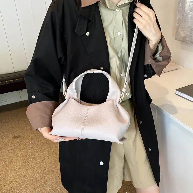 LEFTSIDE Design Retro PU Leather Crossbody Bag for Women 2025 Y2K Retro Trend Fashion Solid Color Underarm Shoulder Bag Handbags