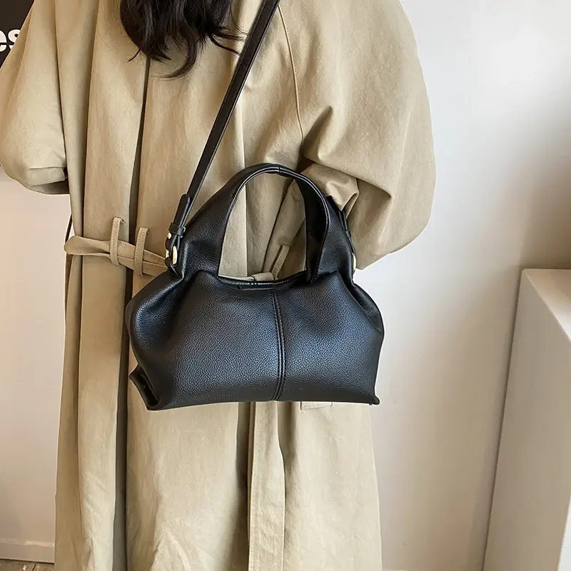 LEFTSIDE Design Retro PU Leather Crossbody Bag for Women 2025 Y2K Retro Trend Fashion Solid Color Underarm Shoulder Bag Handbags