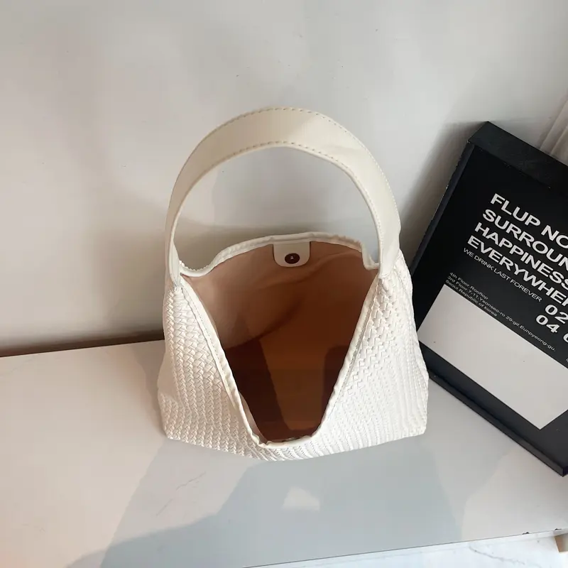 LEFTSIDE Weave PU Leather Shoulder Bags for Women 2025 Luxury Brand Designer Hand Bag Females Hobo Bag Handbags and Purses