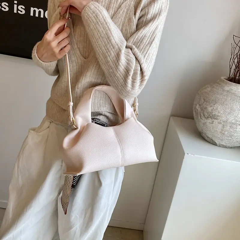 LEFTSIDE Design Retro PU Leather Crossbody Bag for Women 2025 Y2K Retro Trend Fashion Solid Color Underarm Shoulder Bag Handbags