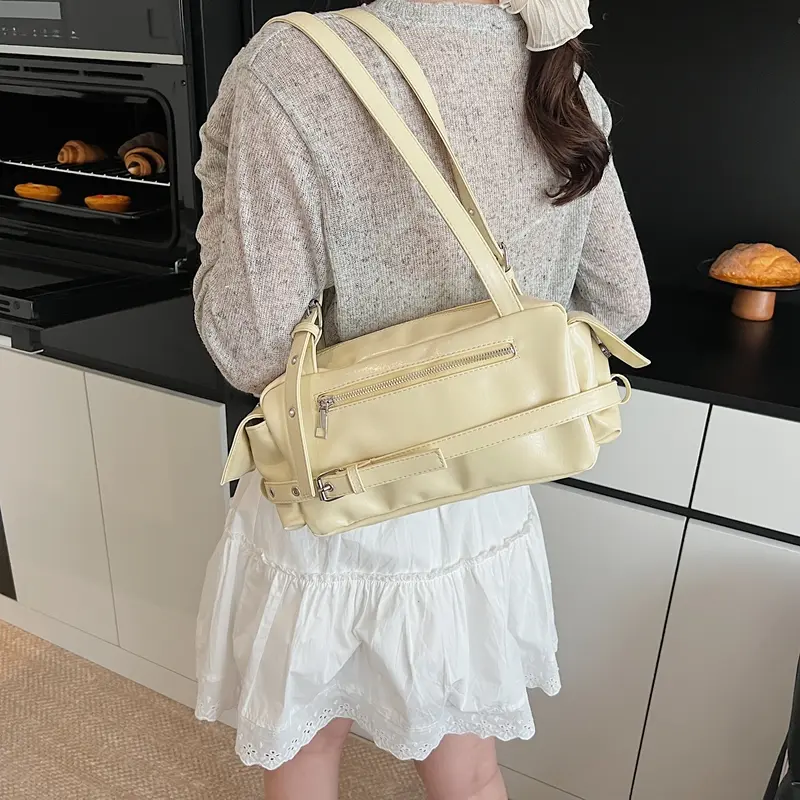LFTSID Trendy PU Leather Shoulder Bag 2025 Y2K Summer  Underarm Bag Daily Square Bag Casual Ladies New in Handbags and Purses