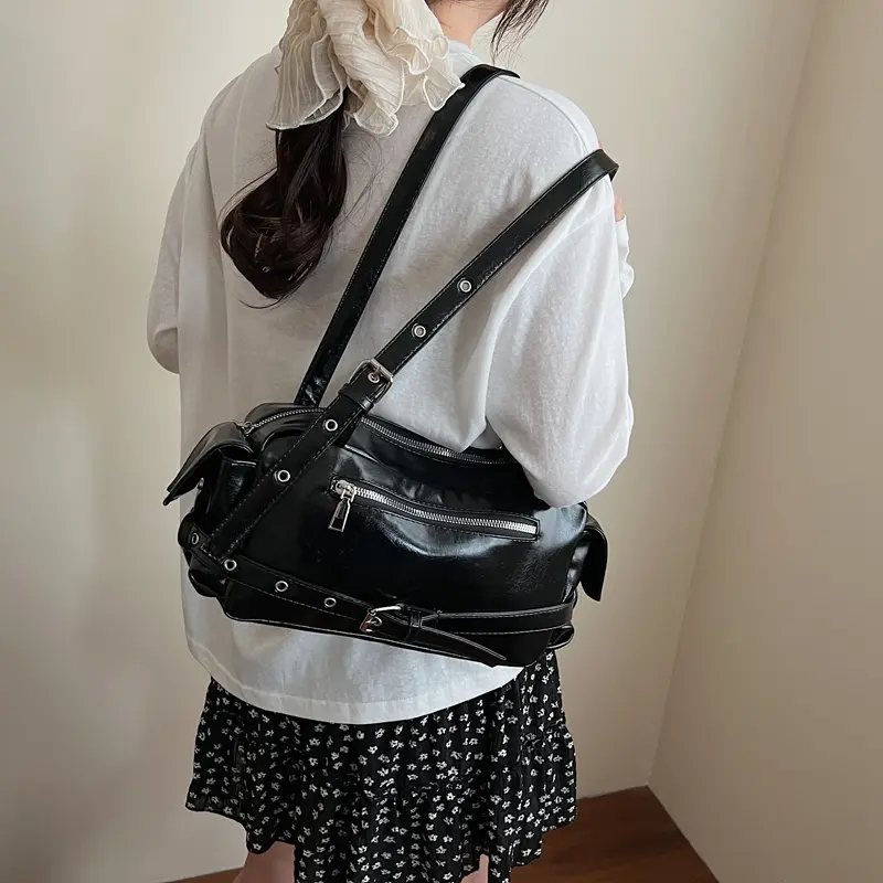 LFTSID Trendy PU Leather Shoulder Bag 2025 Y2K Summer  Underarm Bag Daily Square Bag Casual Ladies New in Handbags and Purses