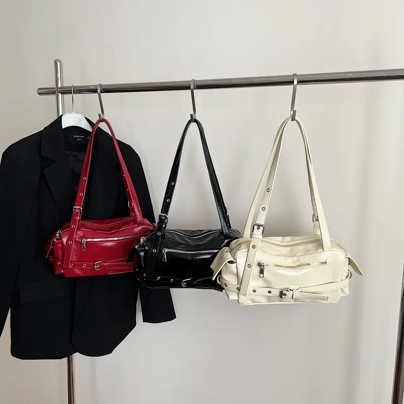 LFTSID Trendy PU Leather Shoulder Bag 2025 Y2K Summer  Underarm Bag Daily Square Bag Casual Ladies New in Handbags and Purses