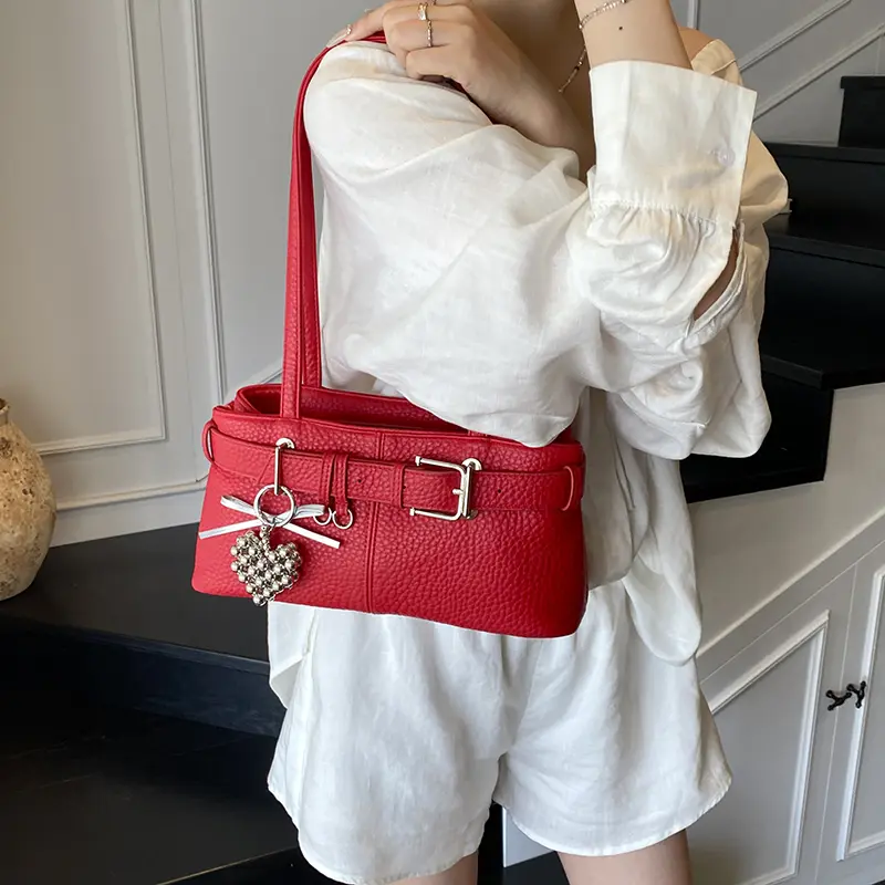 LEFTSIDE Small PU Leather Underarm Bags for Women 2025 Ladies Fashion Shoulder Bag Females Summer Handbags and Purses Tote Bag