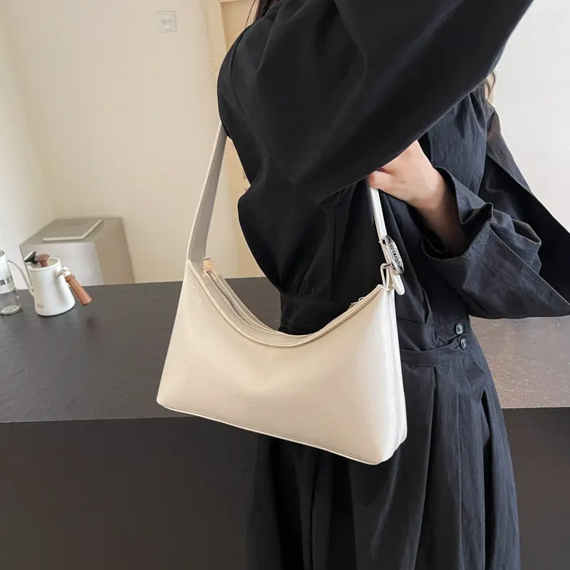 LEFTSIDE Small Solid Color Shoulder Bags For Women 2025 Y2K Trend Crossbody Bag Female Underarm Bags Lady Handbags And Purses