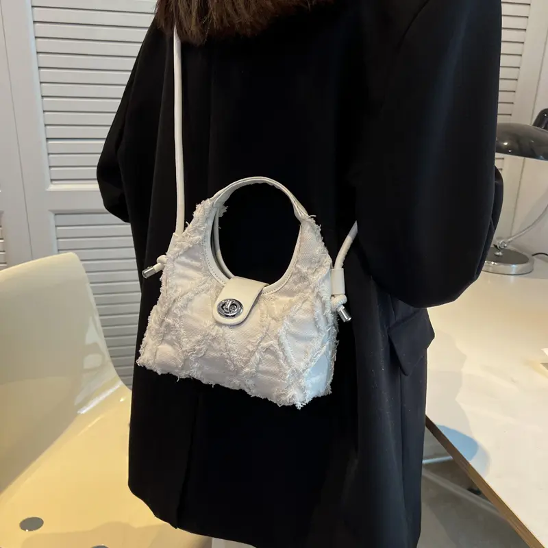 LEFTSIDE Soft Fabric Trend Small Shoulder Crossbody Bags for Women Hobo 2025 Luxury Brand Designer Women Handbags Kawaii Totes