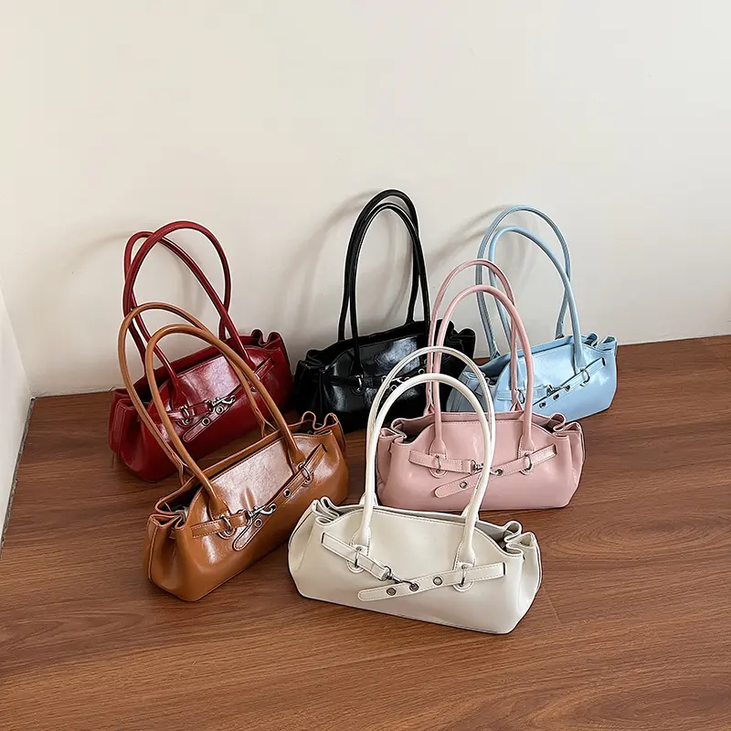 LEFTSIDE  Design PU Leather Small Underarm Bags for Women 2025 Trend Female Luxury Brand Shoulder Tote Bag Handbags and Purses