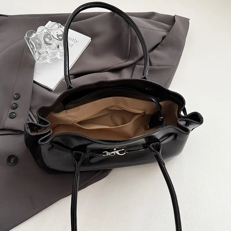 LEFTSIDE  Design PU Leather Small Underarm Bags for Women 2025 Trend Female Luxury Brand Shoulder Tote Bag Handbags and Purses