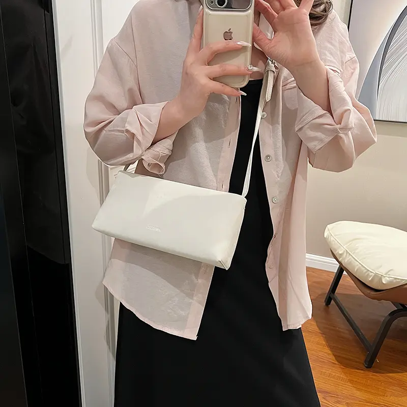 LEFTSIDE 2025 New  Design Trend Small Sweet Shoulder Bag Square Underarm Bags Females Handbag Women's PU Leather Crossbody Bag
