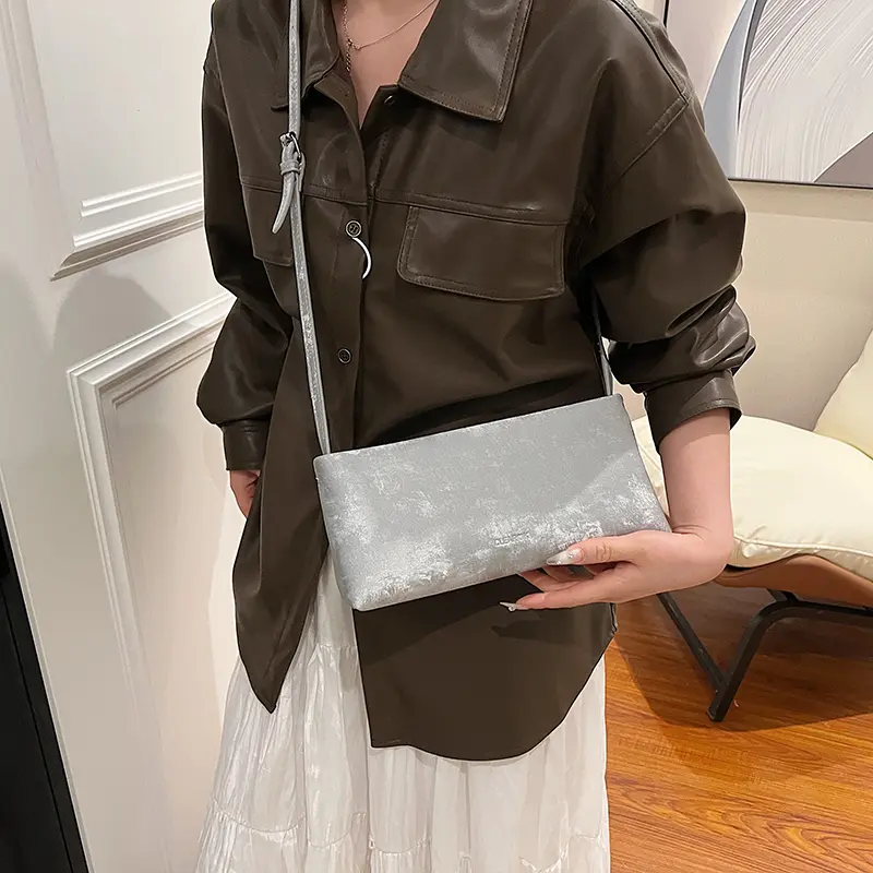 LEFTSIDE 2025 New  Design Trend Small Sweet Shoulder Bag Square Underarm Bags Females Handbag Women's PU Leather Crossbody Bag