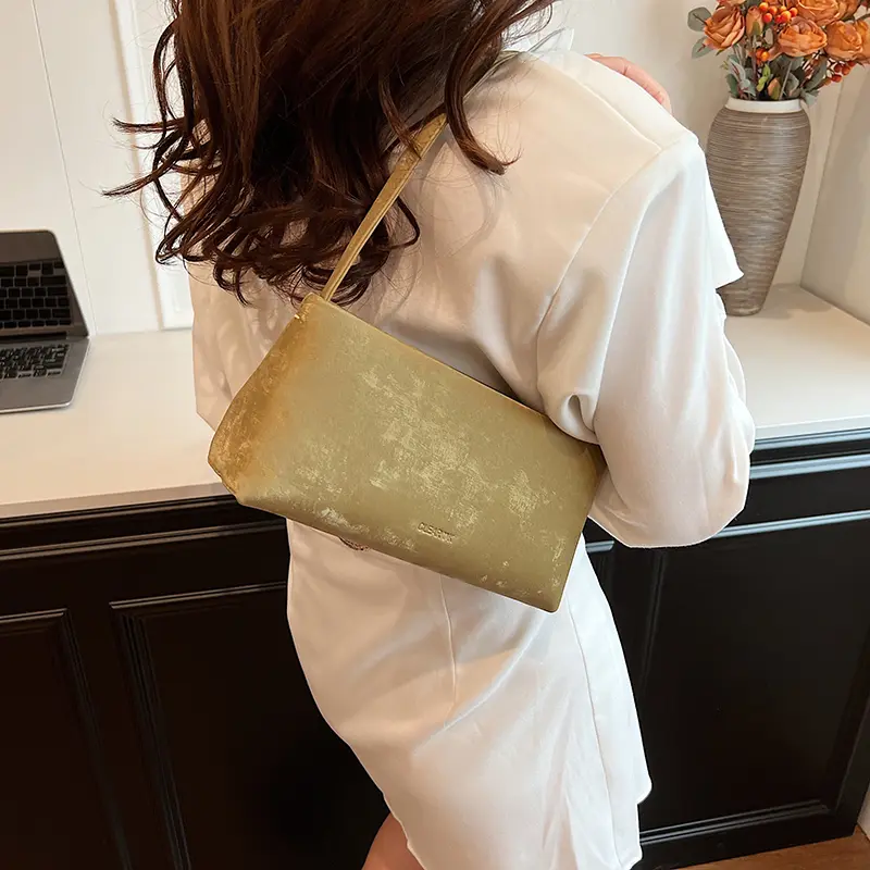 LEFTSIDE 2025 New  Design Trend Small Sweet Shoulder Bag Square Underarm Bags Females Handbag Women's PU Leather Crossbody Bag