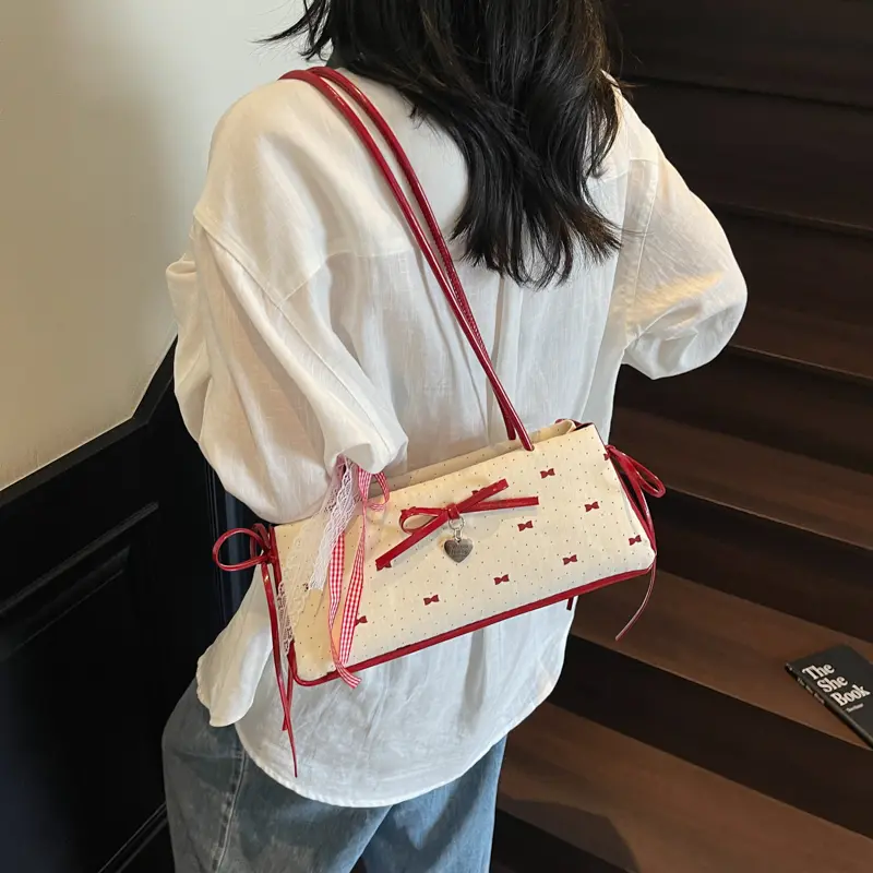 LFTSID Trendy Bow Shoulder Bag 2025 Y2K Summer  Underarm Bag Daily Square Bag Casual Ladies New in Vintage  Handbags and Purses