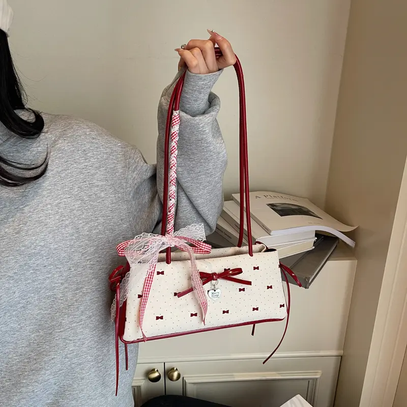 LFTSID Trendy Bow Shoulder Bag 2025 Y2K Summer  Underarm Bag Daily Square Bag Casual Ladies New in Vintage  Handbags and Purses