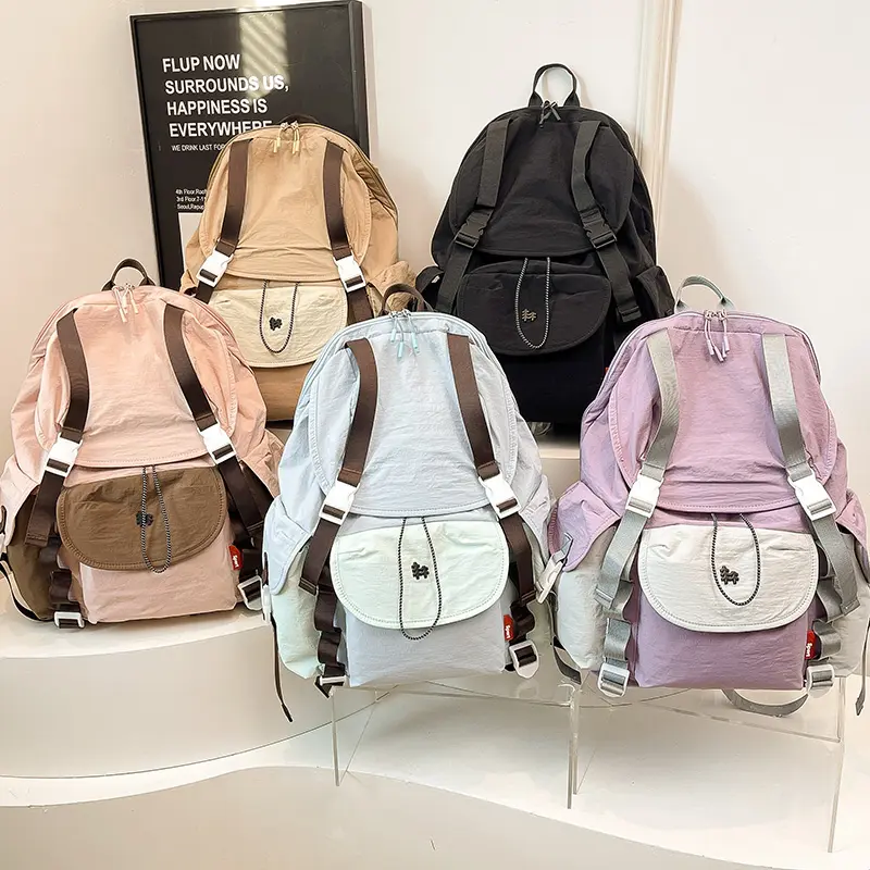 LEFTSIDE Women's Soft Big Cloth Backpacks 2025 New in Fashion Summer Backpack Girls School Book Bag Cute Travel Back Pack