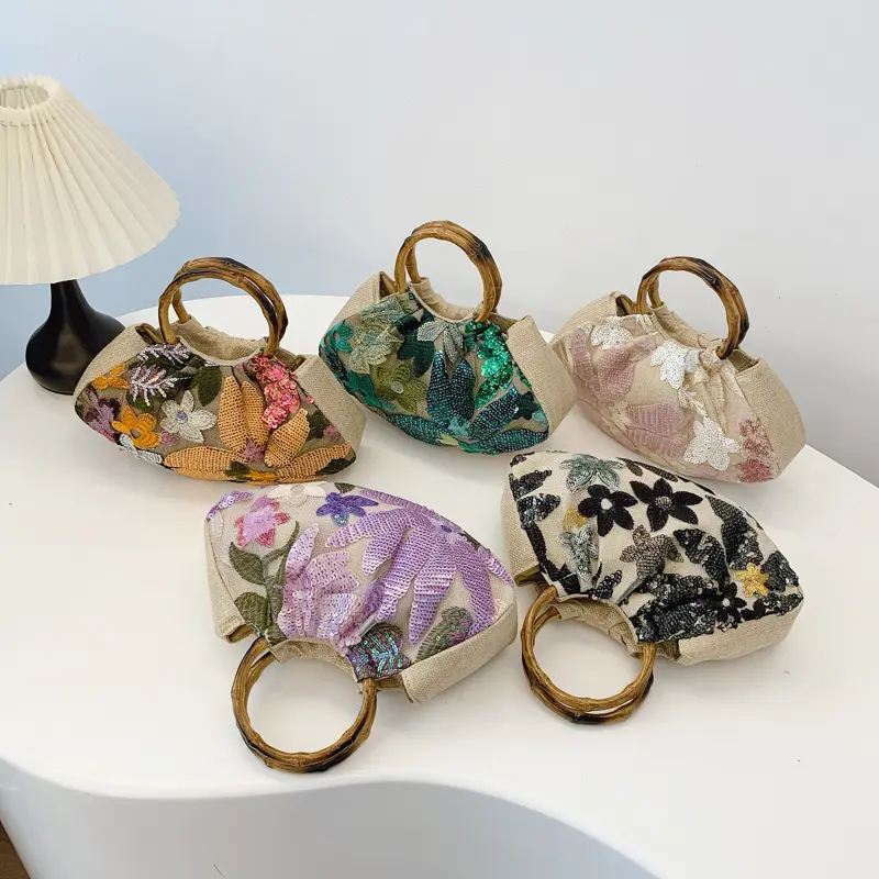 LEFTSIDE Soft Cloth Flowers Shoulder Bags for Women 2025 Summer New Y2K Trend Travel Tote Bag Females ​Handbags and Purses