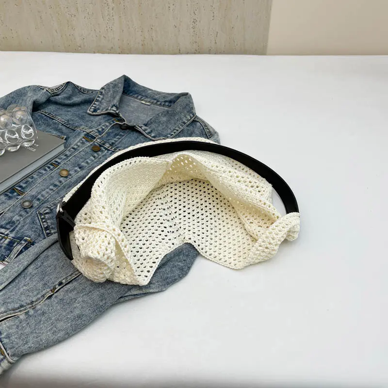 LEFTSIDE Soft Knited Big Hobo Bags for Women 2025 Trend Korean Fashion Summer Shoulder Bags Handbags and Purses Weave Beach Bag