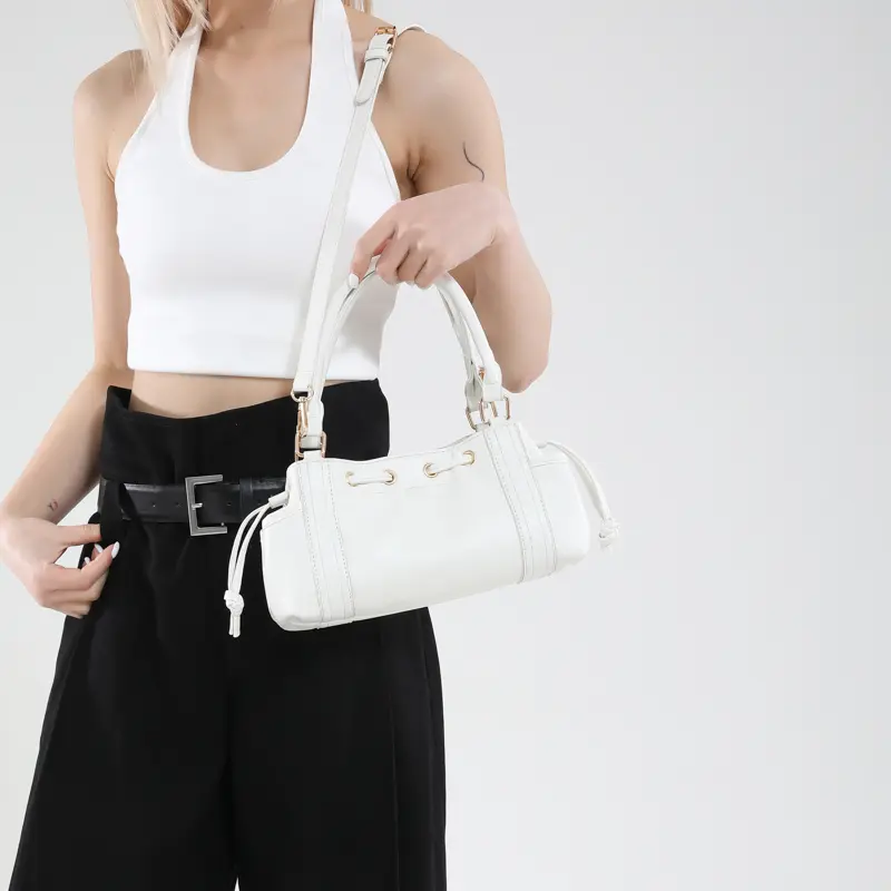 LEFTSIDE PU Leather Small Bucket Crossbody Bags Lady Shoulder Bag for Women 2025 New Fashion Short Handle Handbags and Purses