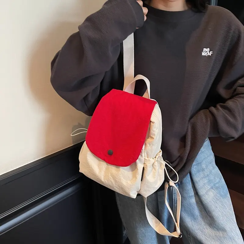 LEFTSIDE Women's Cloth Small Backpacks 2025 New in Fashion Summer Backpack for Teens​​ Girls School Bag Cute Simple Back Pack